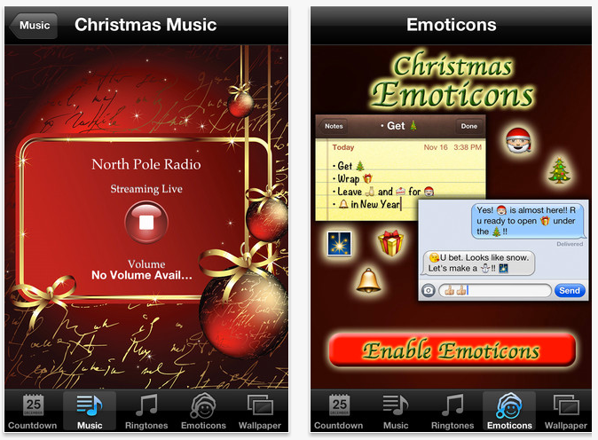 Christmas App iTunes Screenshot Christmas App iOS Screenshot