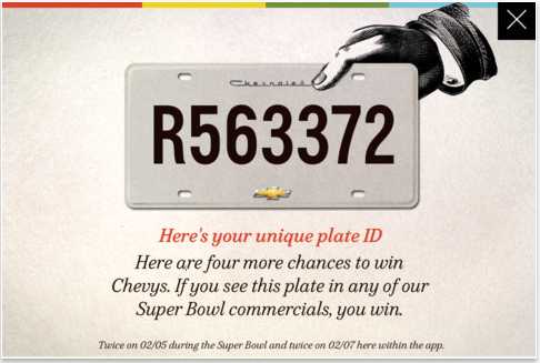 Chevy Game Time Chevy Super Bowl App