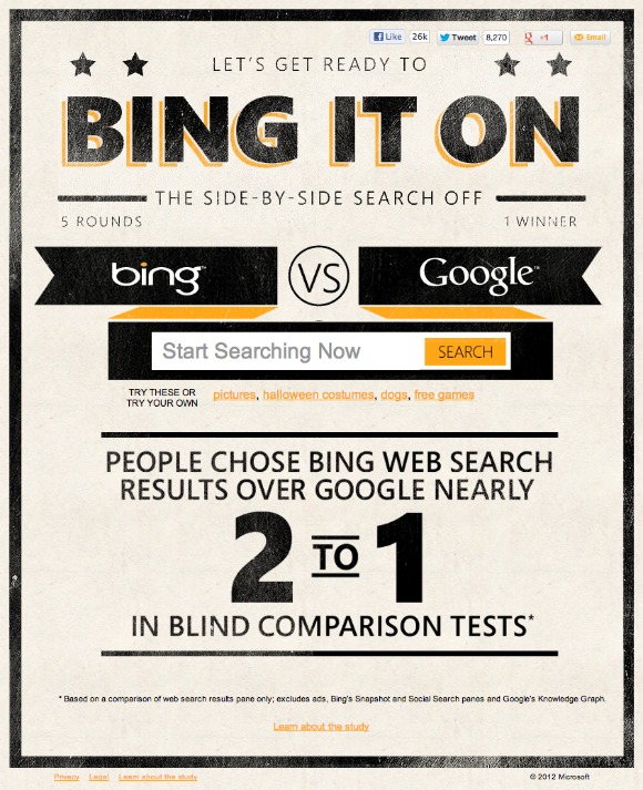 Bing It On Bing vs Google