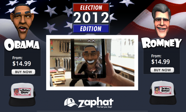Zappar Romney Obama Hats